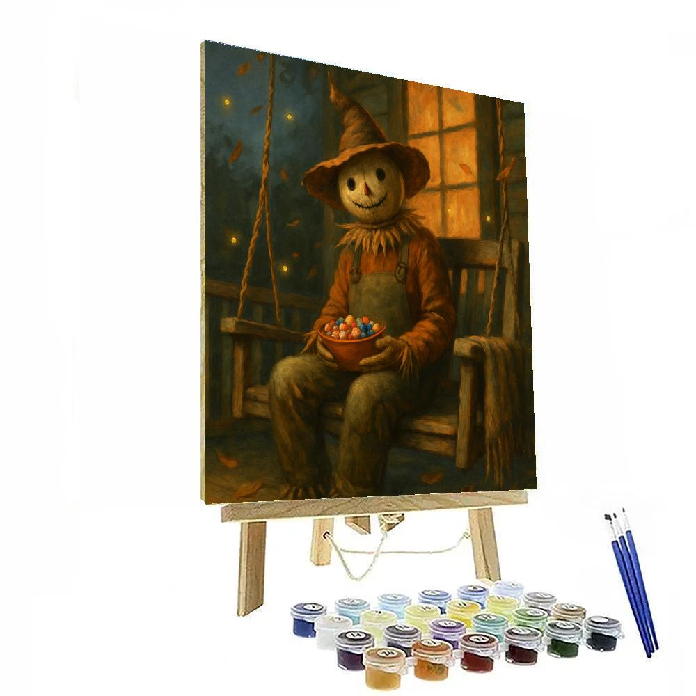 Porch Swing Of The Scarecrow Guardian Paint by numbers kits