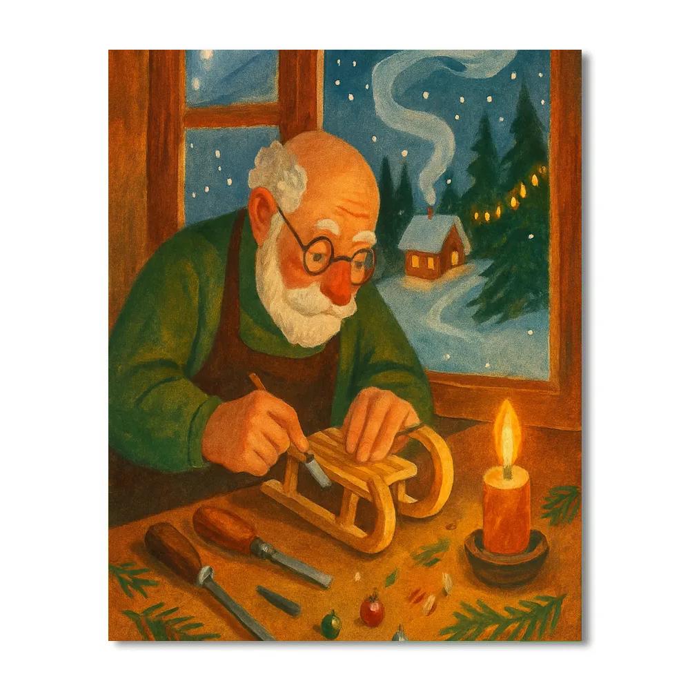 Toymaker Workshop At The Edge Of The Woods DIY paint by numbers