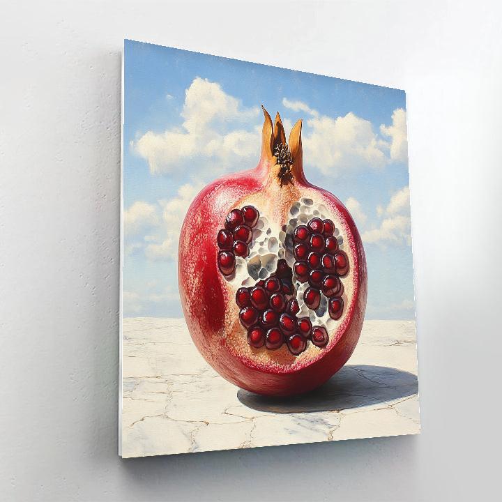 Michelangelo Inspired Nebula Pomegranate Number painting