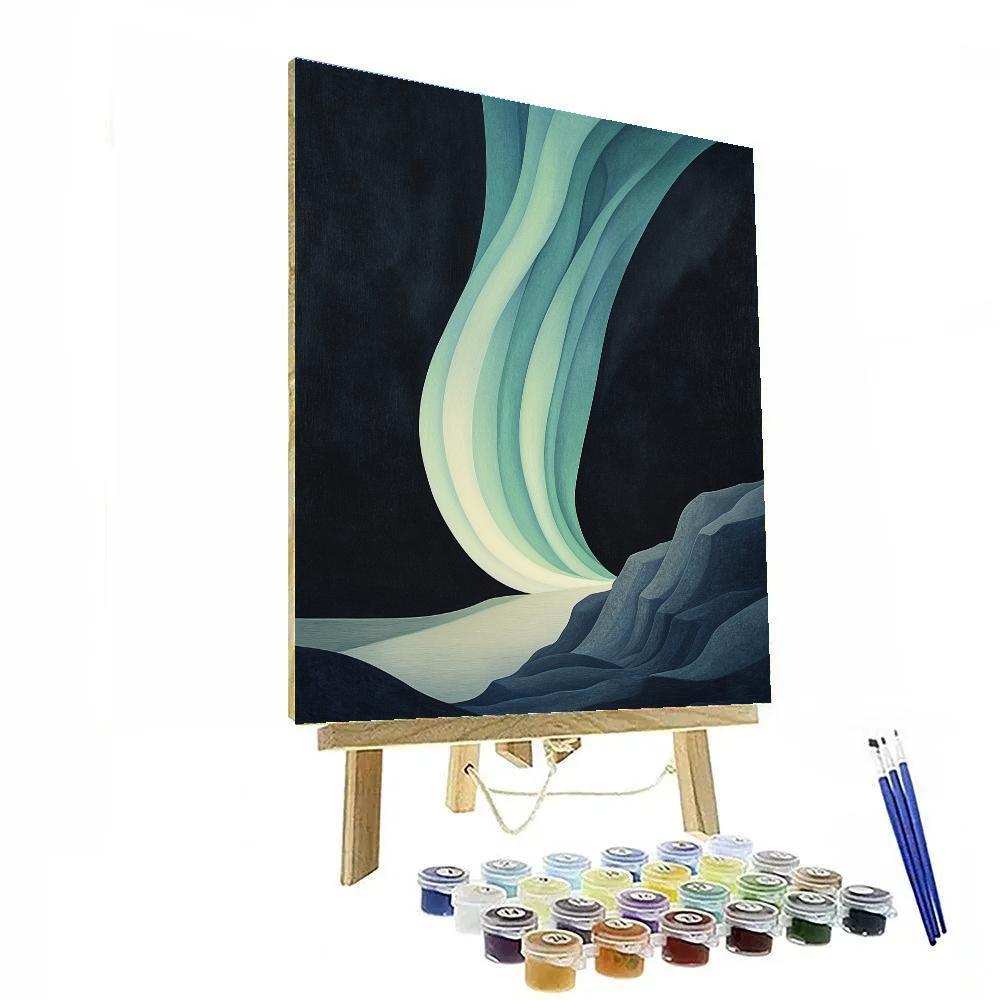 Caravaggio Inspired Aurora Veins Over Basalt Numbered painting kits