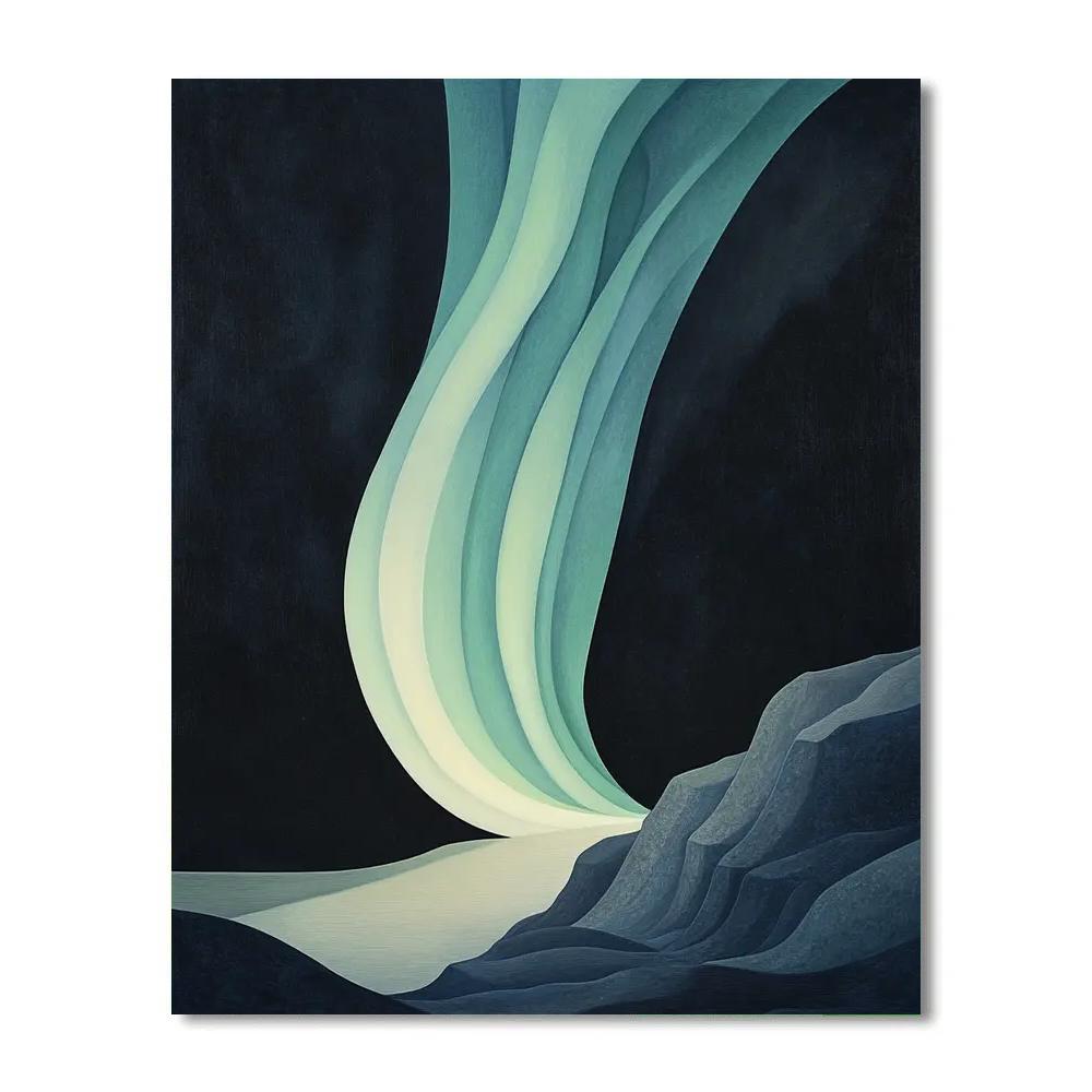 Caravaggio Inspired Aurora Veins Over Basalt Numbered painting kits