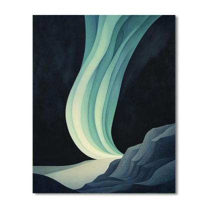 Caravaggio Inspired Aurora Veins Over Basalt Numbered painting kits