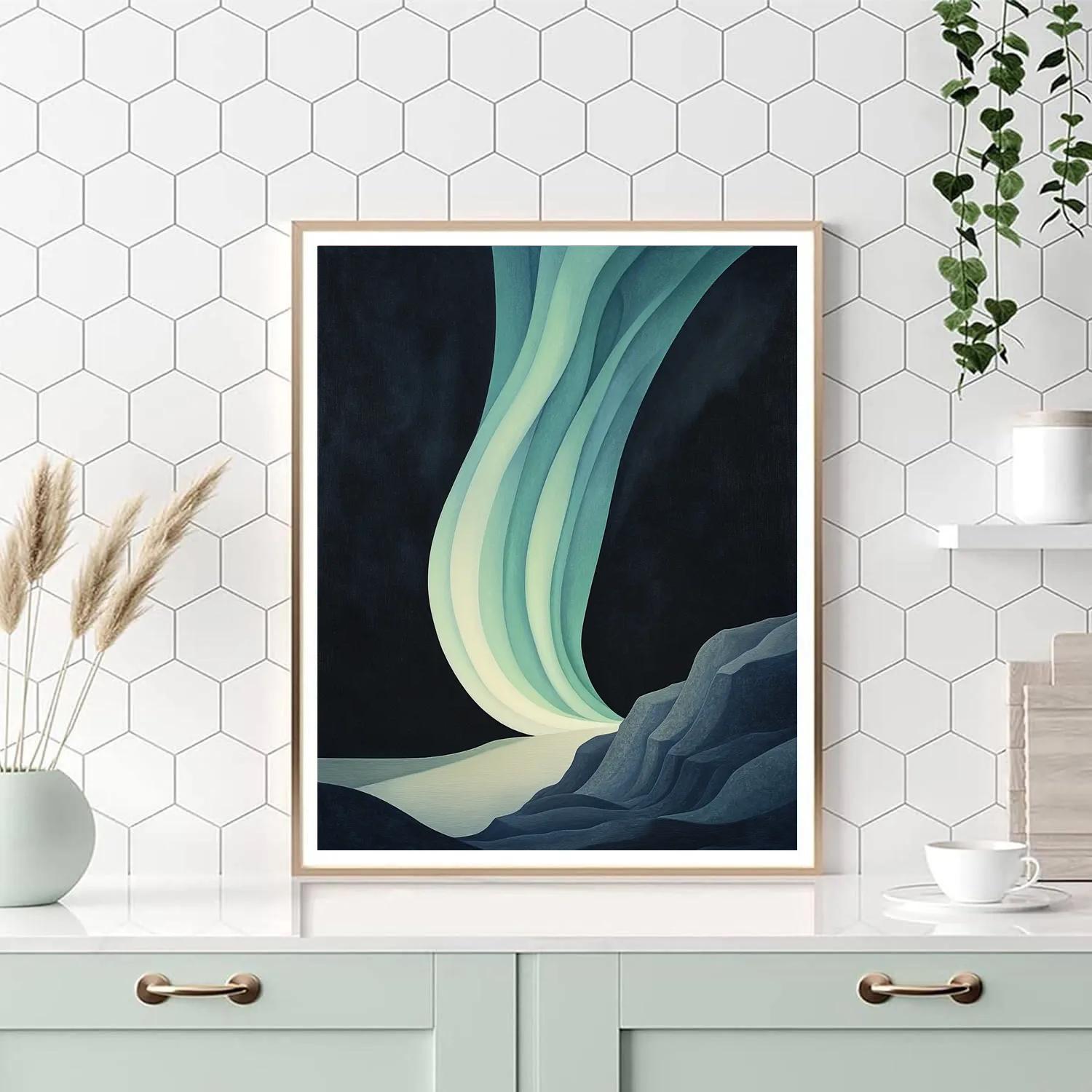 Caravaggio Inspired Aurora Veins Over Basalt Numbered painting kits