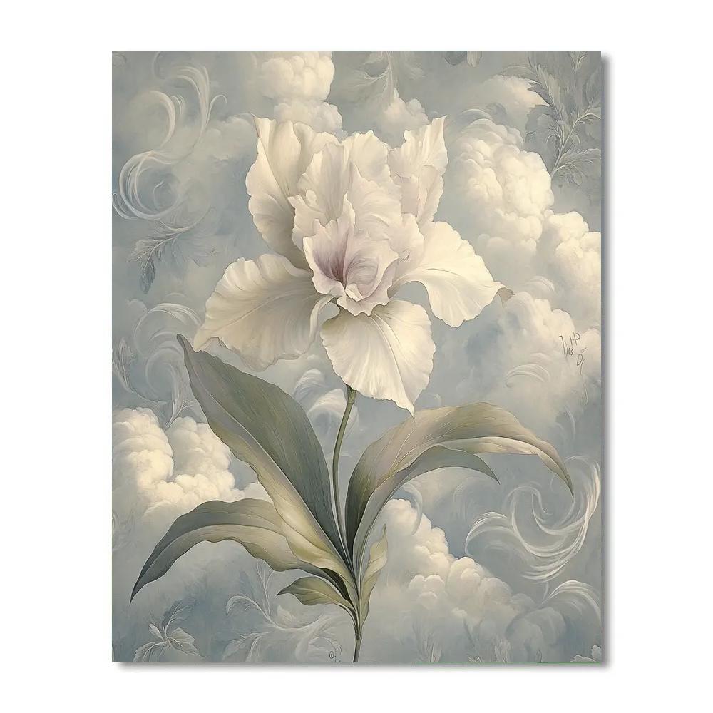Leonardo Da Vinci Inspired Orchid Cloud Vortices Numbered painting kits
