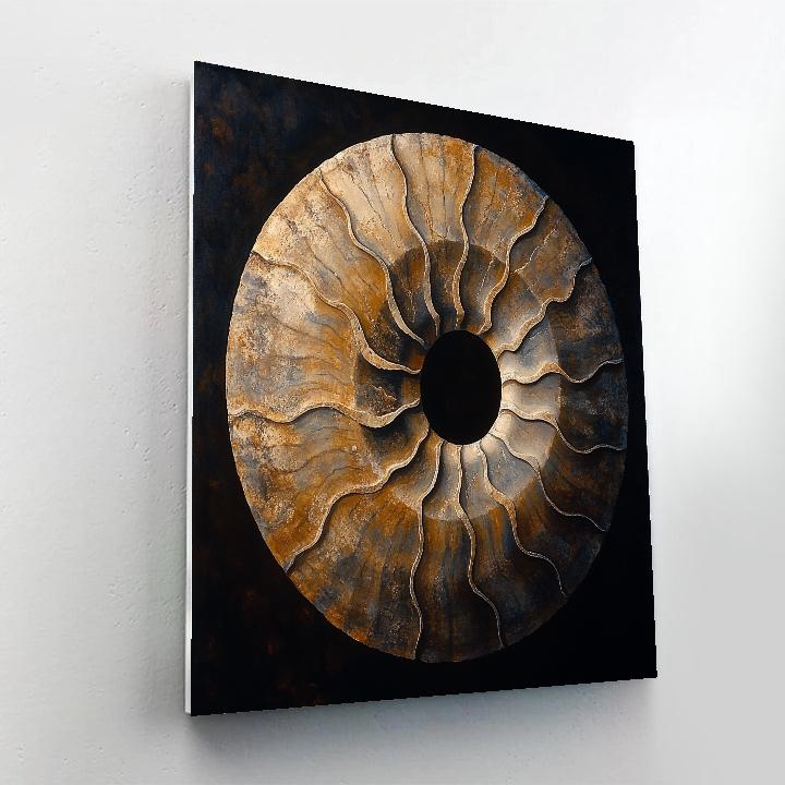 Caravaggio Inspired Fossil Spiral In Lunar Dust paint by numbers
