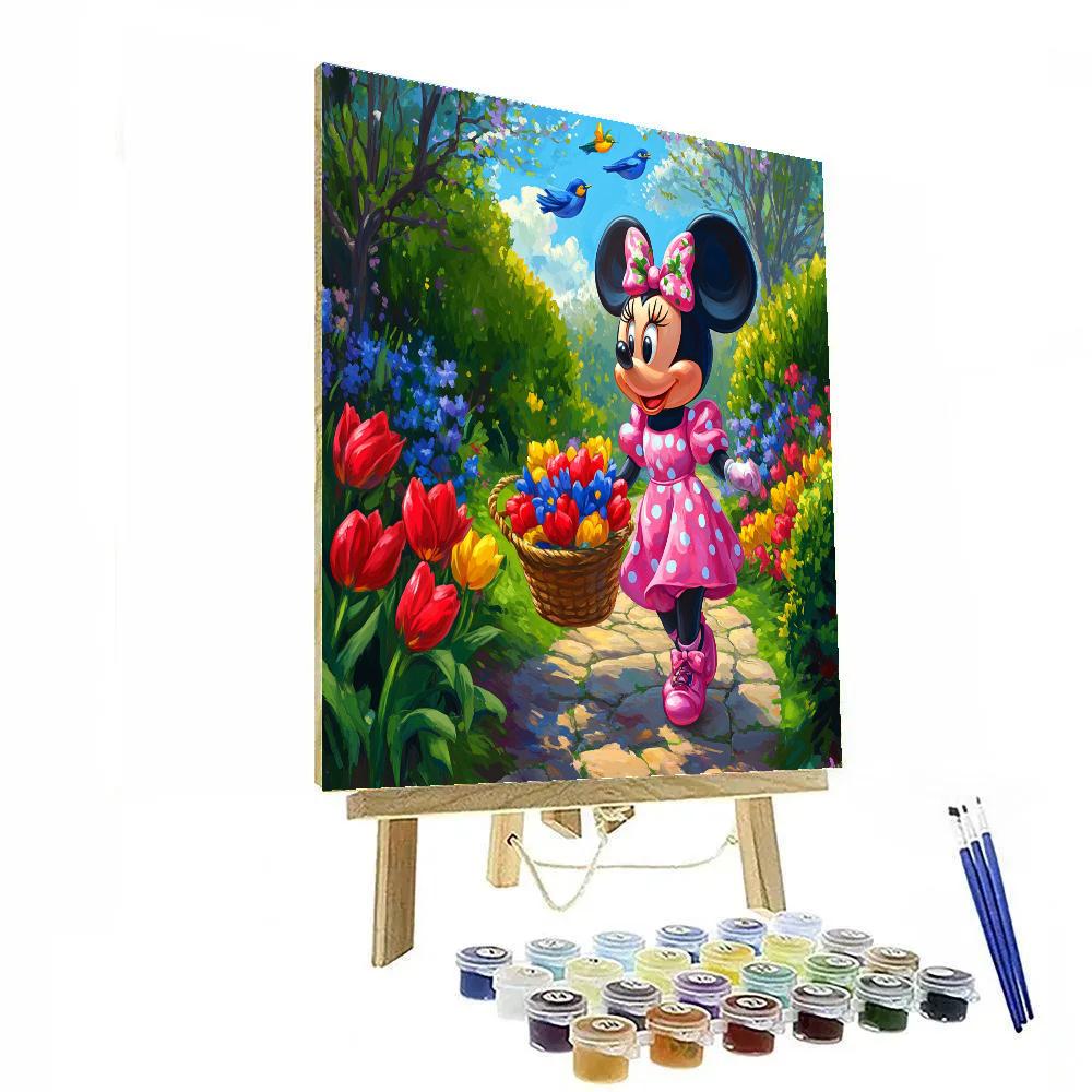Minnie Mouse Spring Garden Parade Disney Inspired Paint by numbers kits