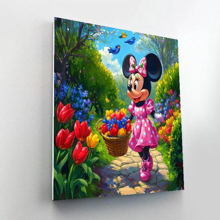 Minnie Mouse Spring Garden Parade Disney Inspired Paint by numbers kits