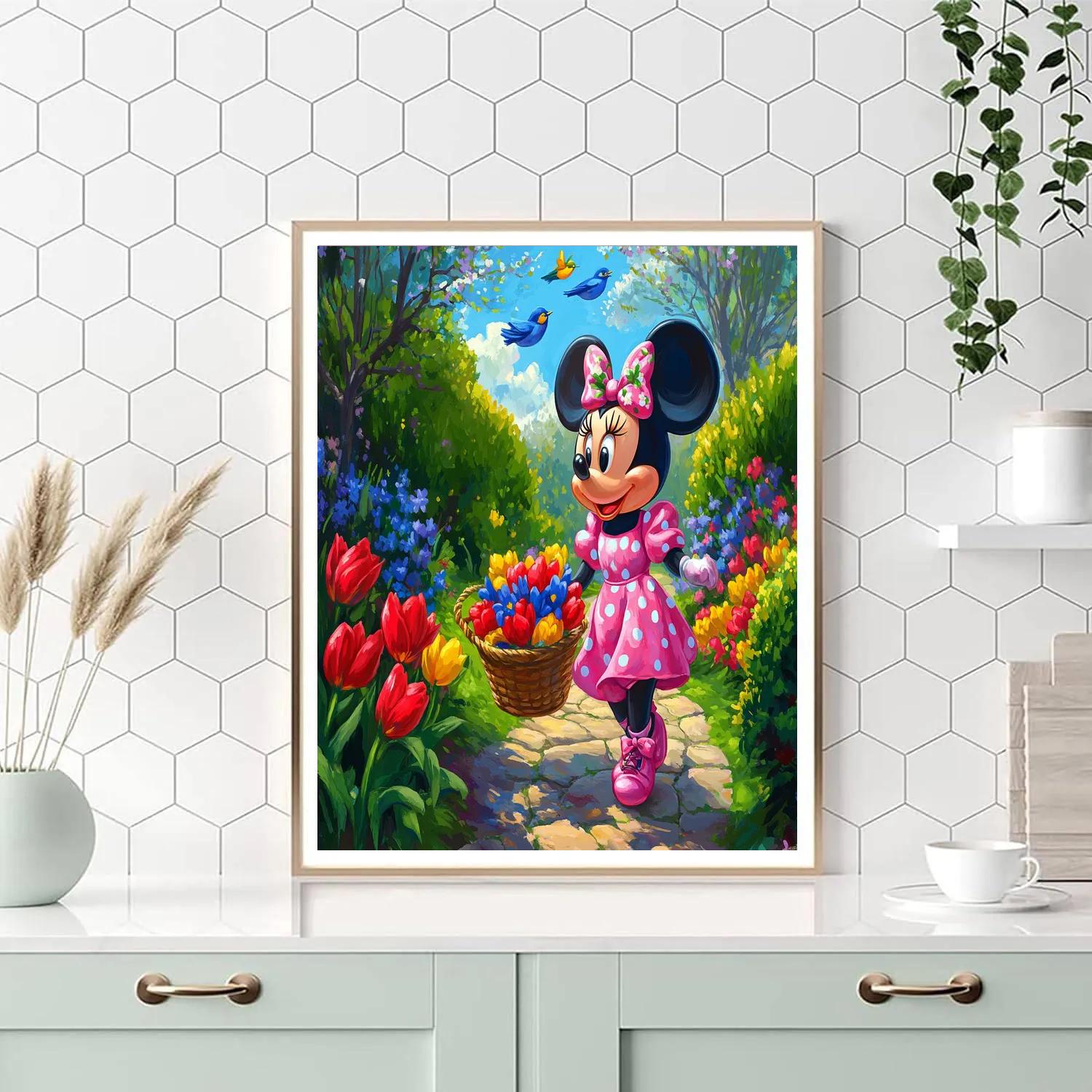 Minnie Mouse Spring Garden Parade Disney Inspired Paint by numbers kits