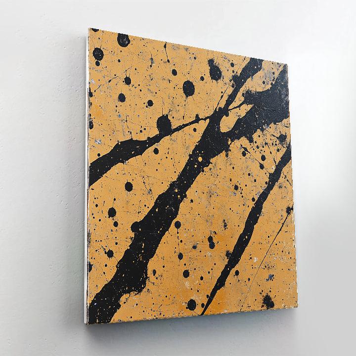 Jackson Pollock Inspired Monsoon Static And Ochre Thunderfields Number painting