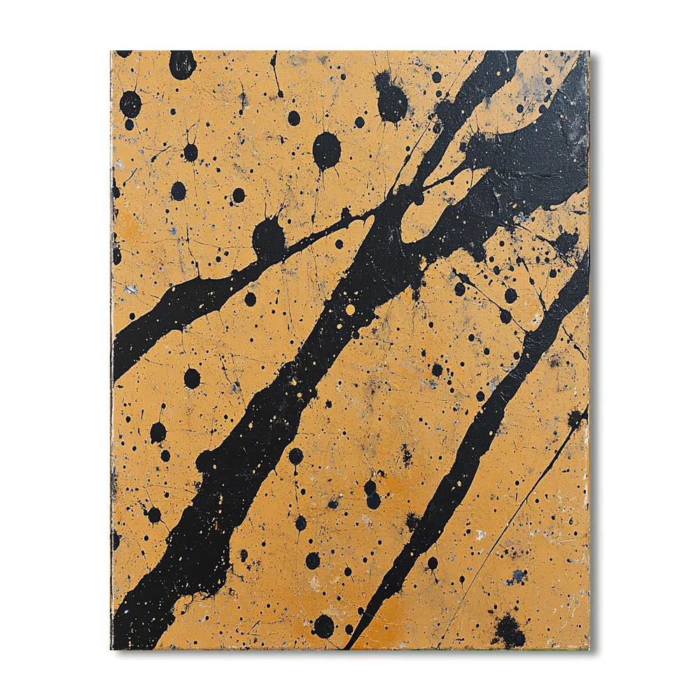 Jackson Pollock Inspired Monsoon Static And Ochre Thunderfields Number painting