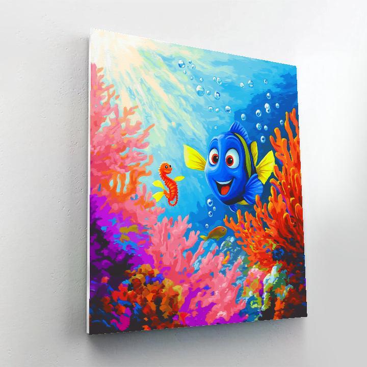 Dory Coral Reef Discovery Disney Inspired paint by number