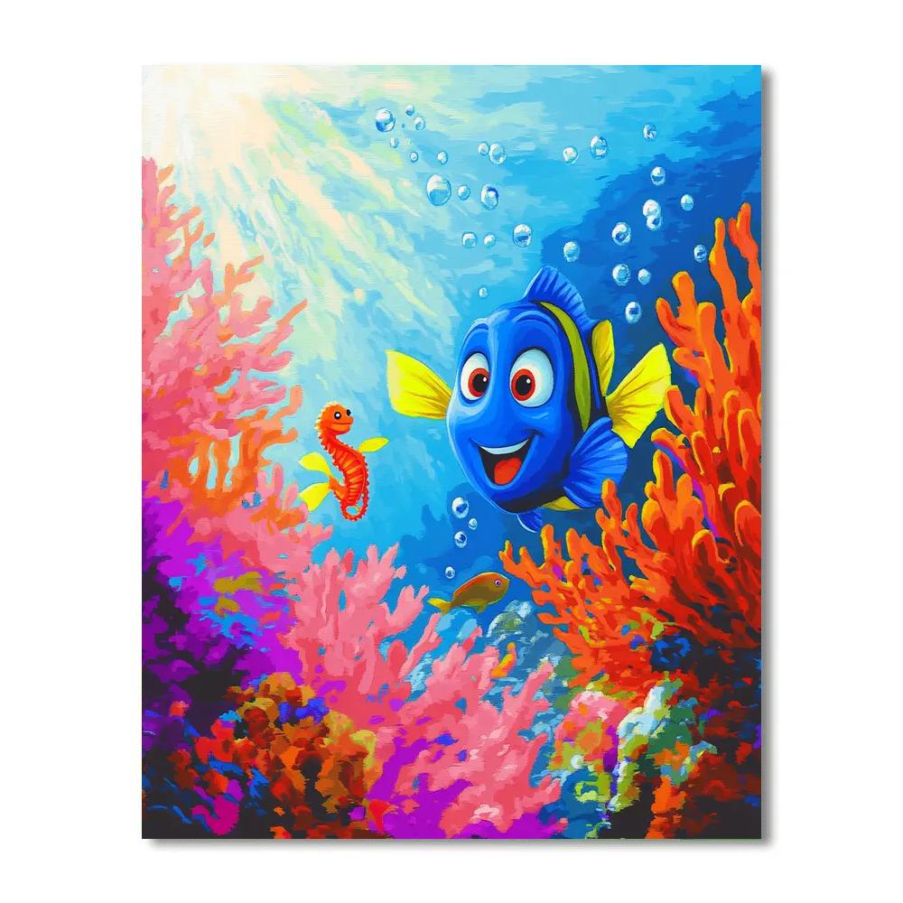 Dory Coral Reef Discovery Disney Inspired paint by number