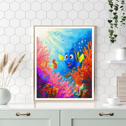 Dory Coral Reef Discovery Disney Inspired paint by number