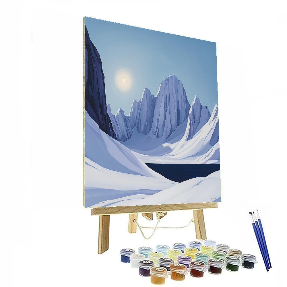 Lawren Harris Inspired Cathedral Glacier Under Polar Halo painting number kit