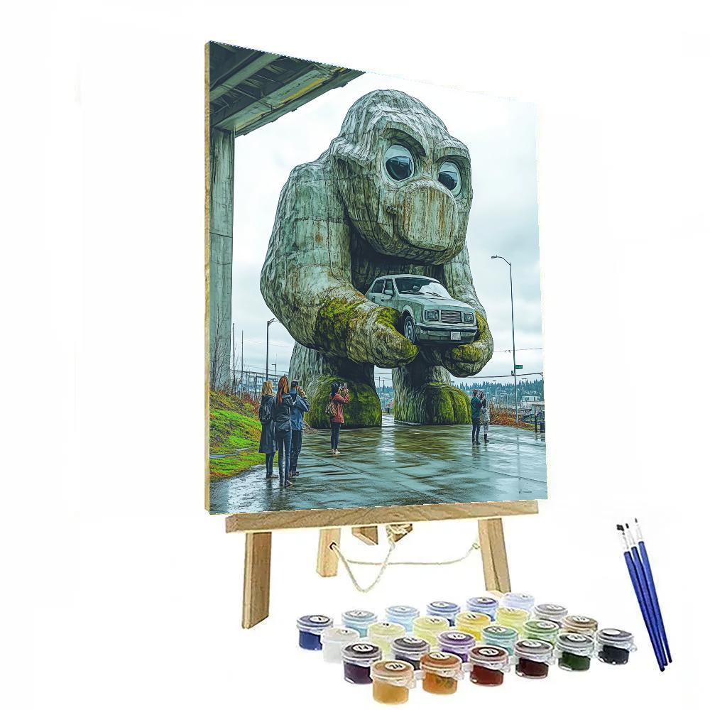 Fremont Troll Under The Bridge Seattle United States Numbered painting kits