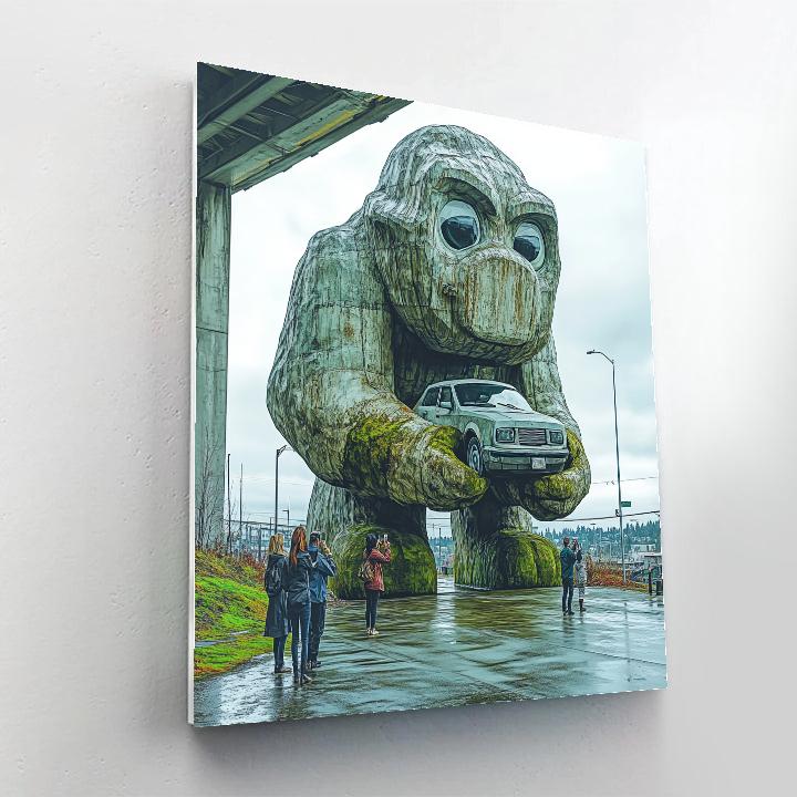 Fremont Troll Under The Bridge Seattle United States Numbered painting kits