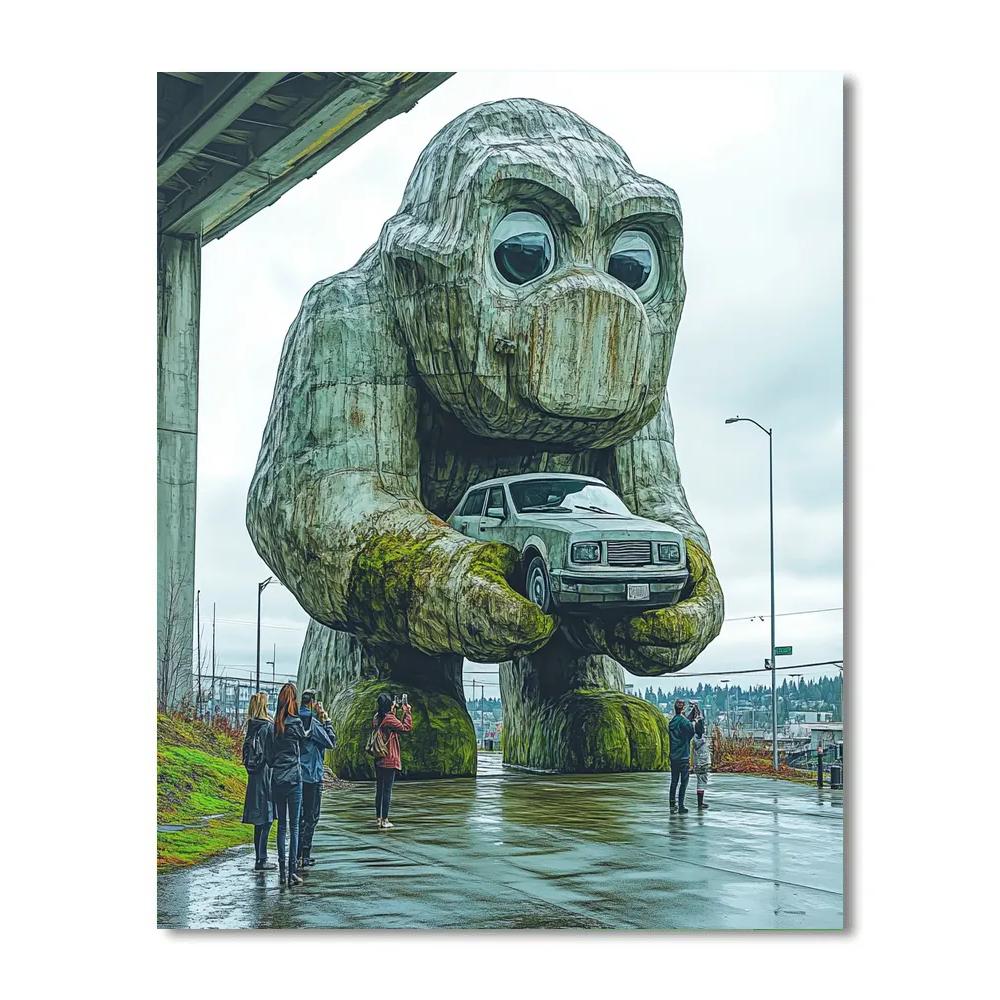 Fremont Troll Under The Bridge Seattle United States Numbered painting kits