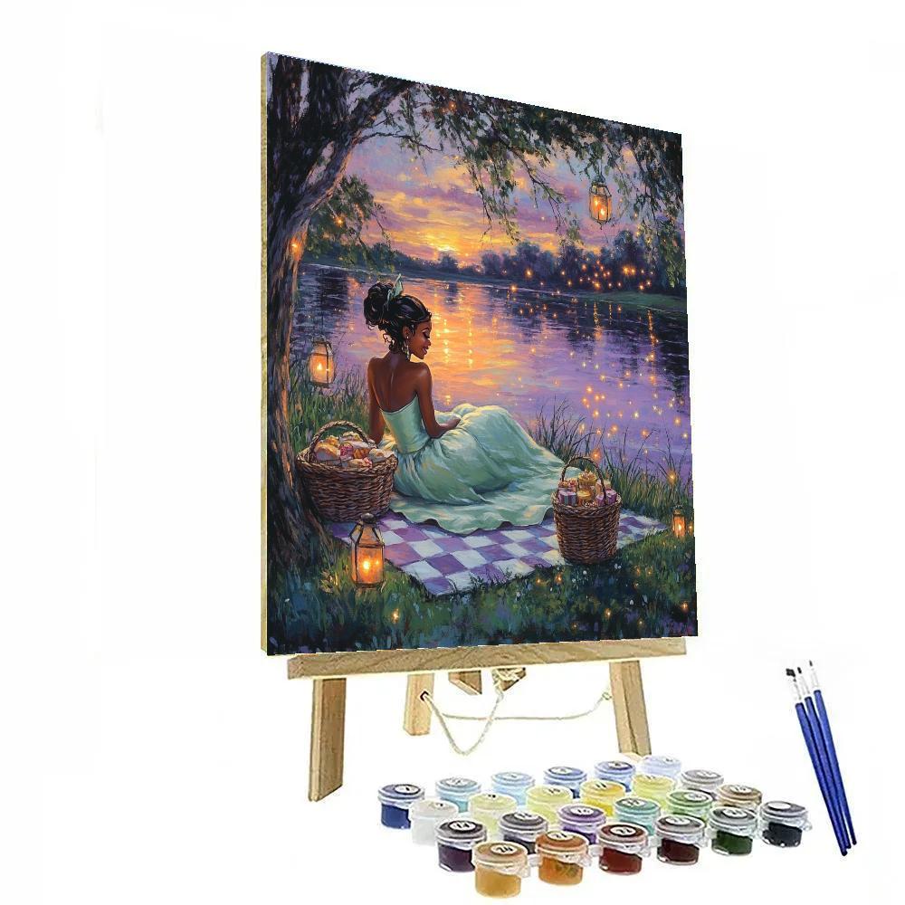 Tiana Riverside Picnic Dream Disney Inspired Paint by numbers art