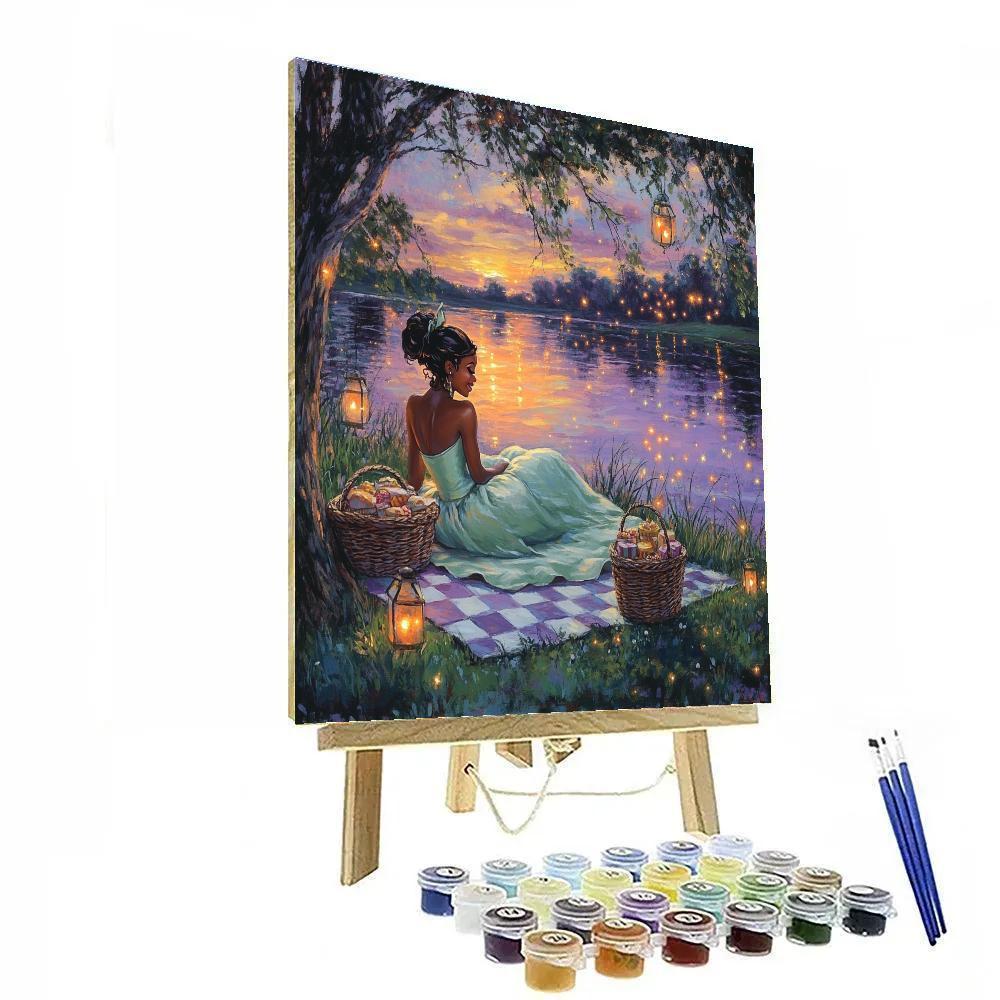 Tiana Riverside Picnic Dream Disney Inspired Paint by numbers art