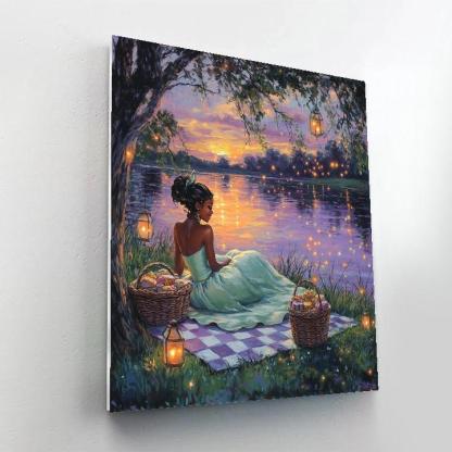 Tiana Riverside Picnic Dream Disney Inspired Paint by numbers art