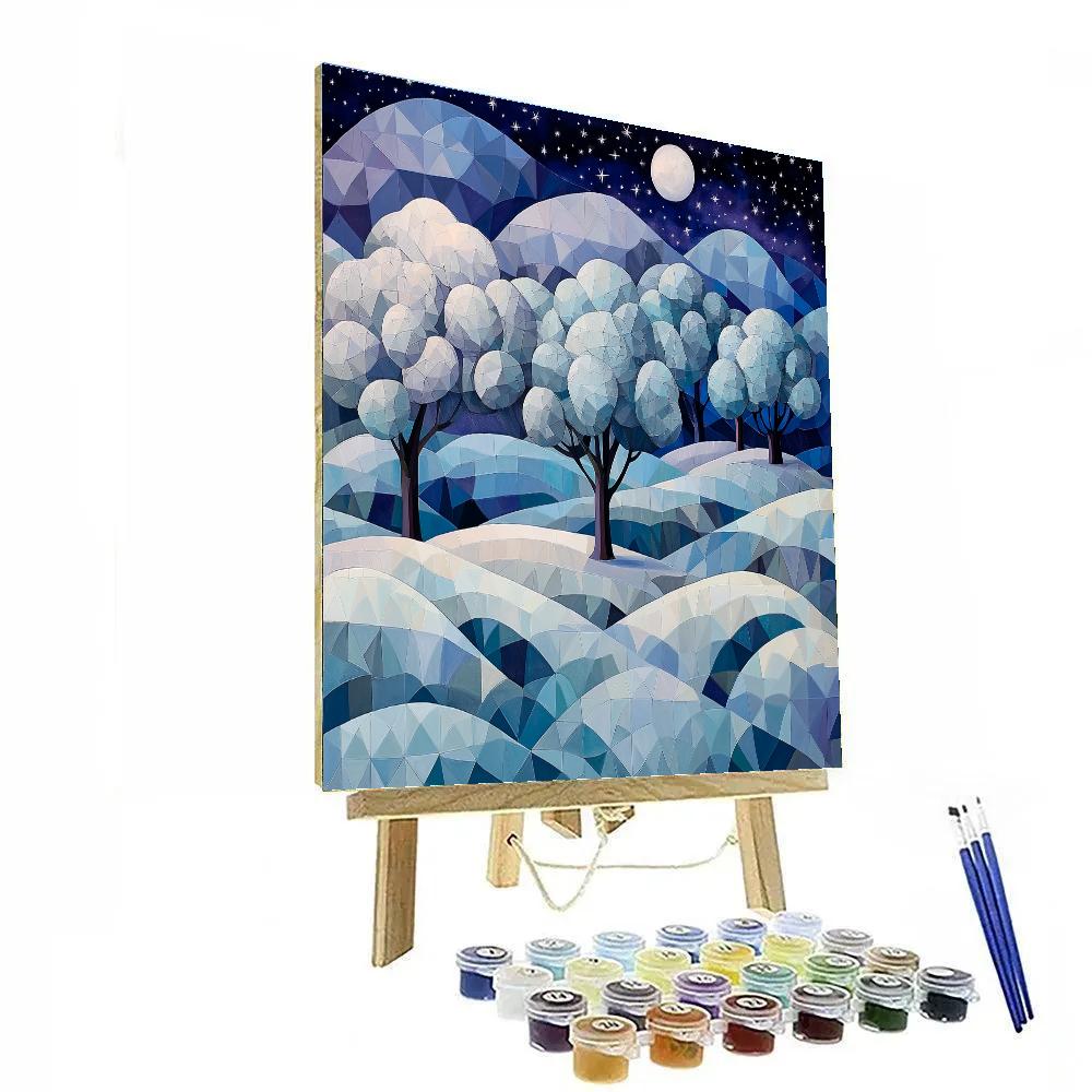 Pablo Picasso Inspired Angular Lunar Orchard Landscape Painting by numbers kit