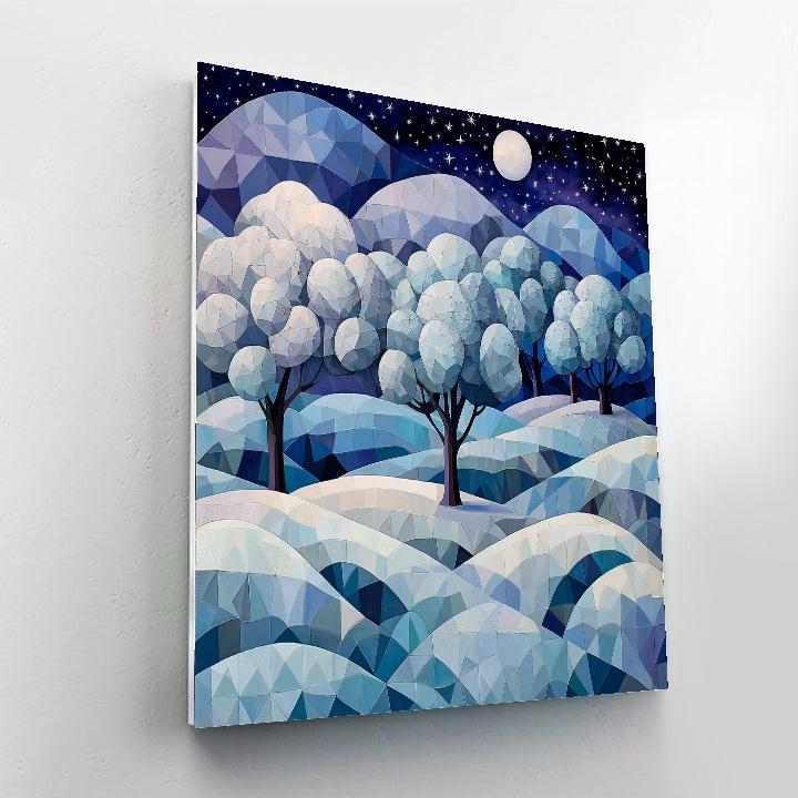 Pablo Picasso Inspired Angular Lunar Orchard Landscape Painting by numbers kit