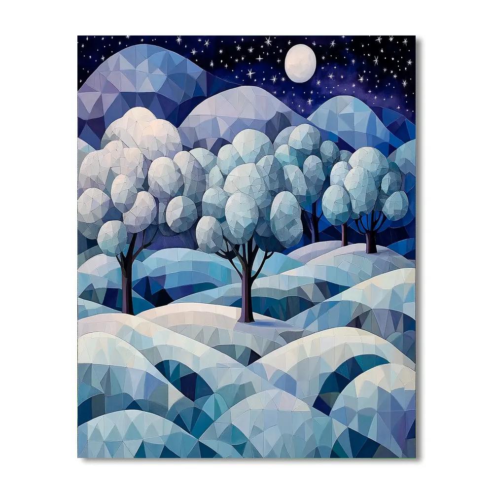 Pablo Picasso Inspired Angular Lunar Orchard Landscape Painting by numbers kit