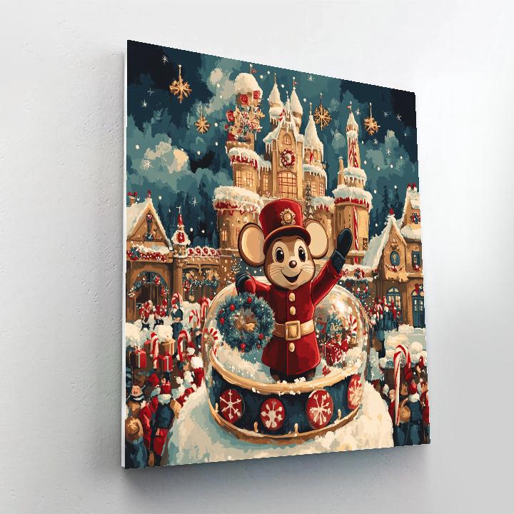 Starlit Gingerbread Castle Snowglobe Parade Numbered painting kits