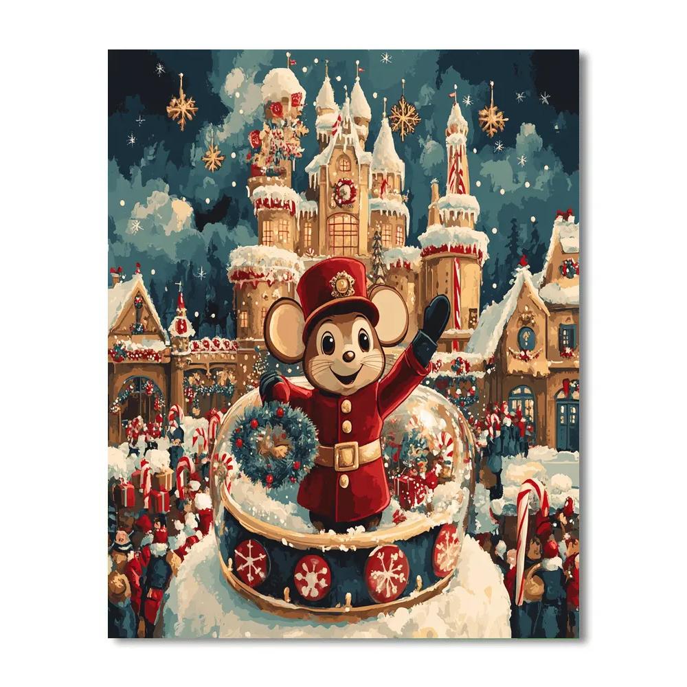 Starlit Gingerbread Castle Snowglobe Parade Numbered painting kits