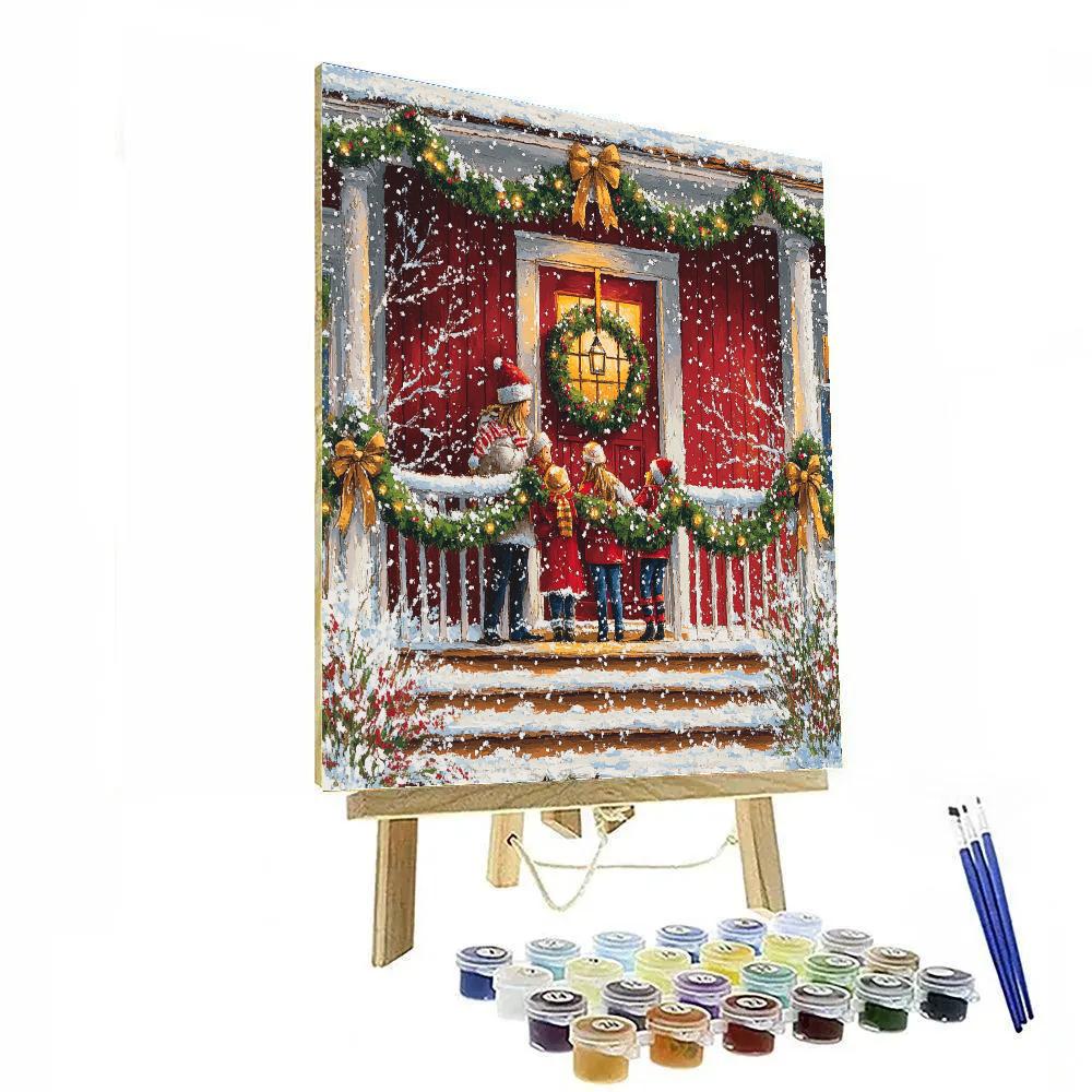 Wreathlight Welcome paint by number