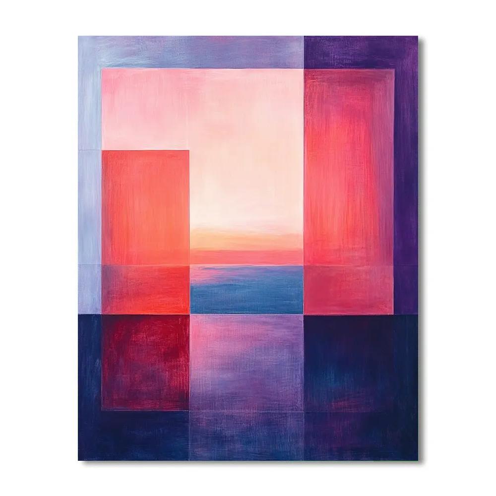 Mark Rothko Inspired Sunset Color Field paint by number
