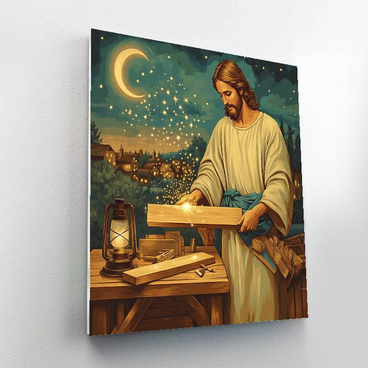 Jesus And The Stardust Carpenter Bench Painting by numbers kit
