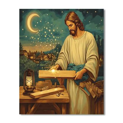 Jesus And The Stardust Carpenter Bench Painting by numbers kit