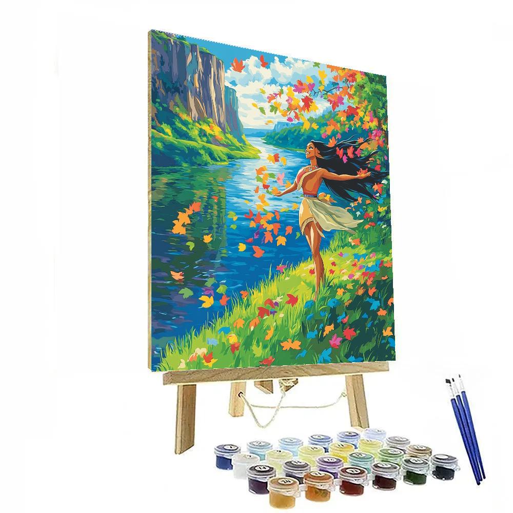 Pocahontas Riverbank Wind Whispers Disney Inspired paint by number