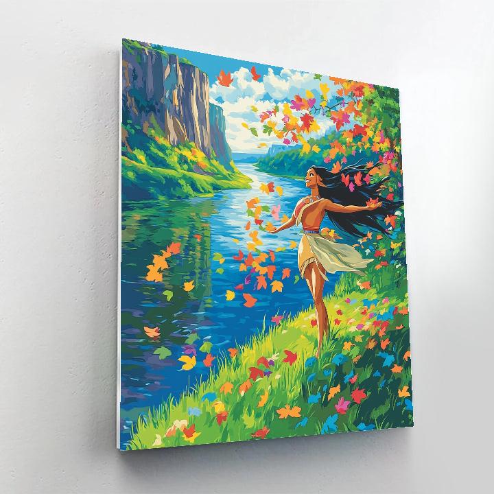 Pocahontas Riverbank Wind Whispers Disney Inspired paint by number