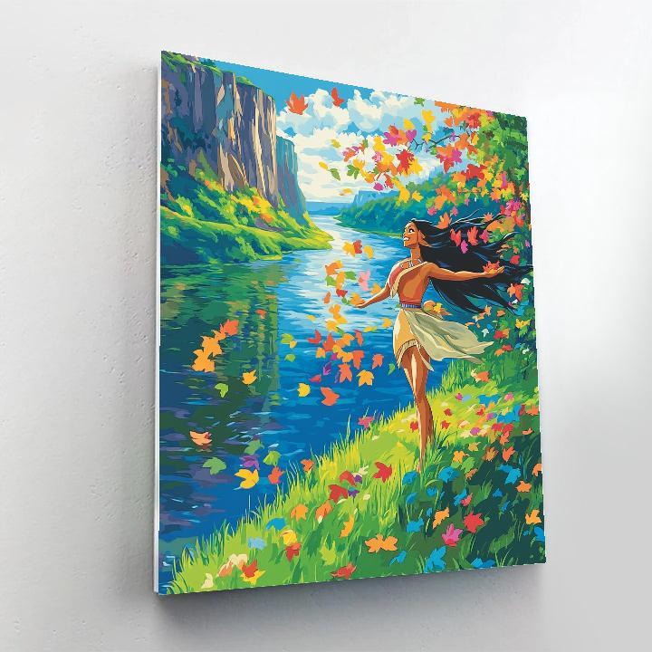 Pocahontas Riverbank Wind Whispers Disney Inspired paint by number