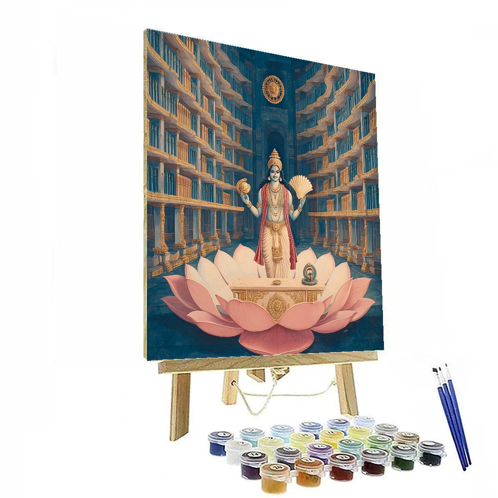 Vishnu In The Lotus Library Of Eternity Numbered painting kits