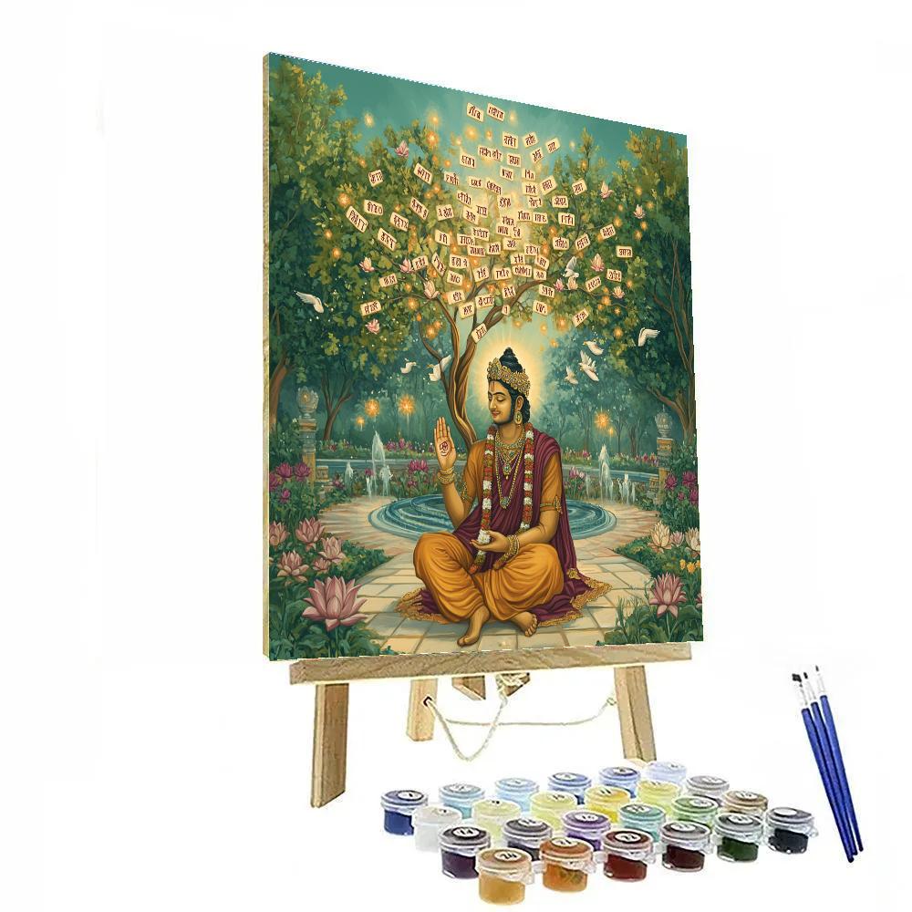 Garden Of Syllables Brahma Mosaic paint by numbers