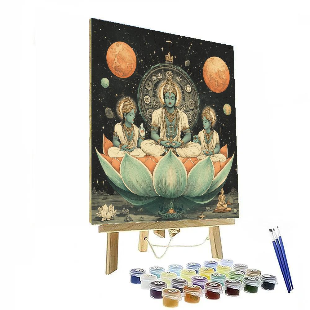 Clockwork Lotus Brahma In Quiet Orbit DIY paint by numbers