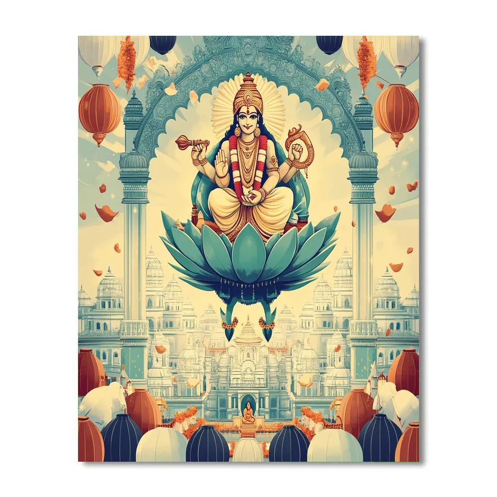Vishnu And Garuda At The Sky Gate Festival paint by color