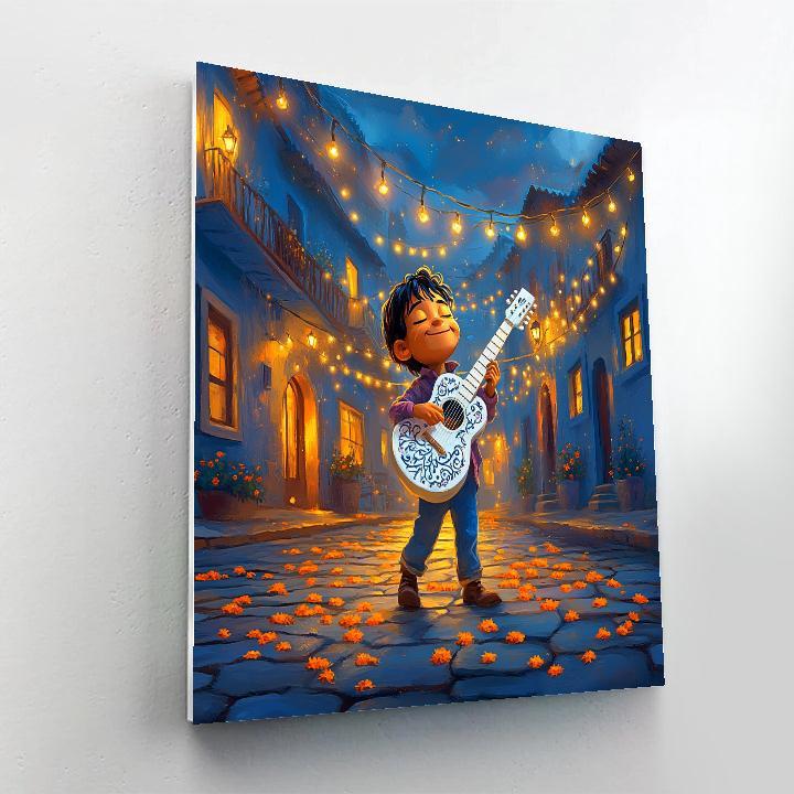 Miguel Music Plaza Evening Disney Inspired DIY paint by numbers