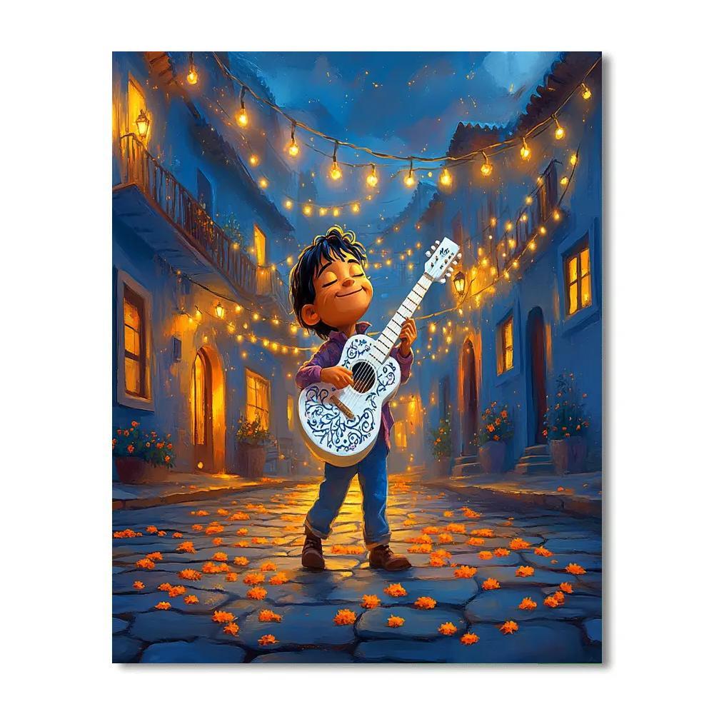 Miguel Music Plaza Evening Disney Inspired DIY paint by numbers