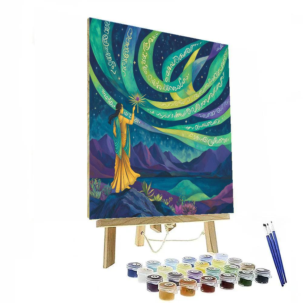 Brahma At The Aurora Script Horizon painting number kit