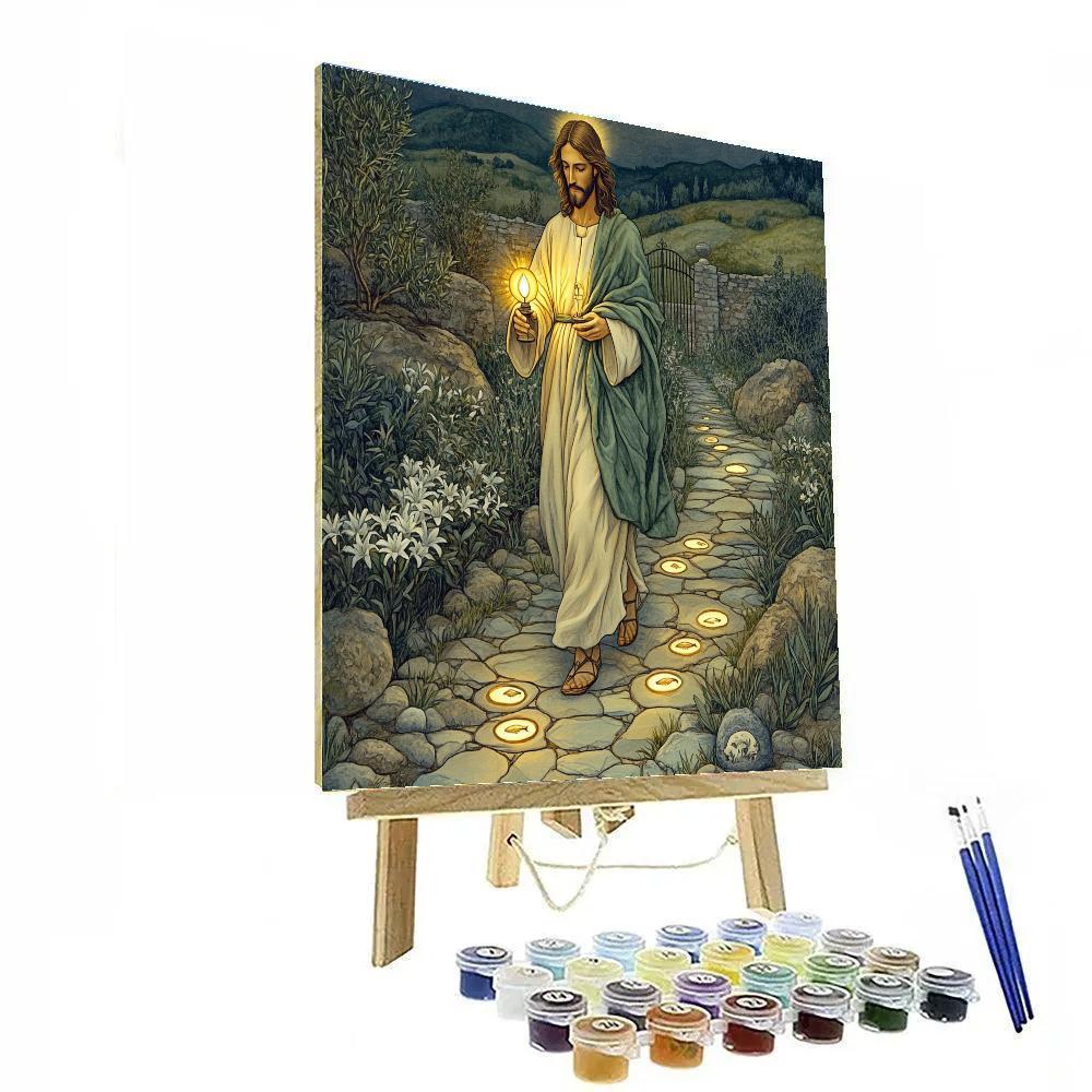 Garden Path Guided By Jesus Light Number painting