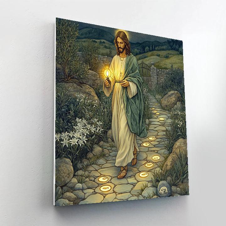 Garden Path Guided By Jesus Light Number painting