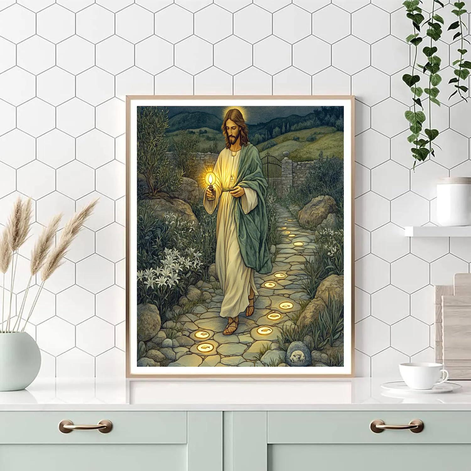 Garden Path Guided By Jesus Light Number painting
