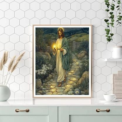 Garden Path Guided By Jesus Light Number painting