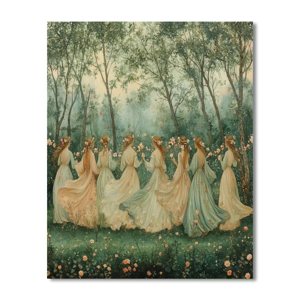 Sandro Botticelli Inspired Mythic Spring Festival Paint by numbers kits