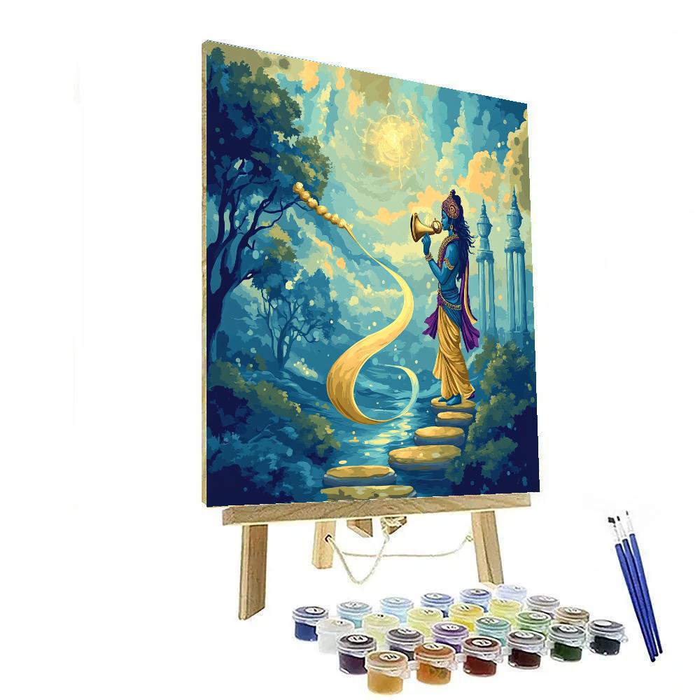 Vishnu Restoring The River Of Time Number painting
