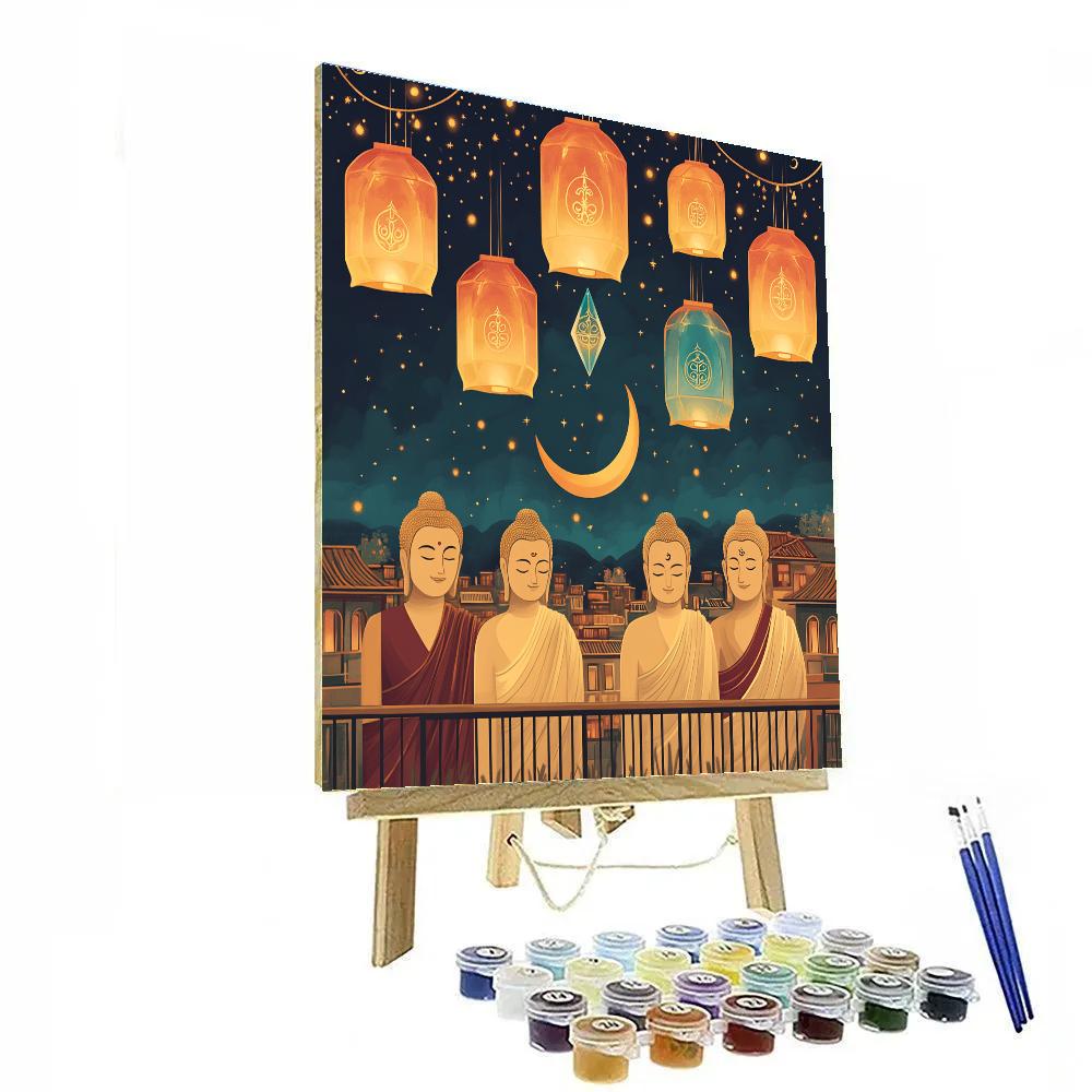 Brahma With Prism Mantra Lanterns paint by color